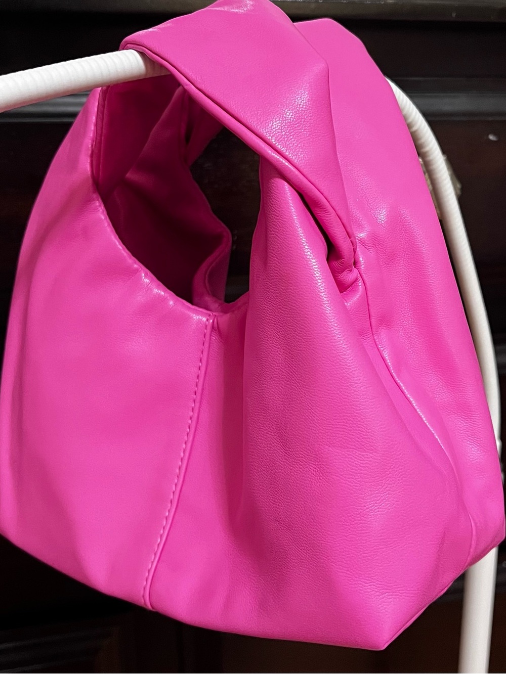 a new day Hot Pink Soft Hobo Crossbody Bag
